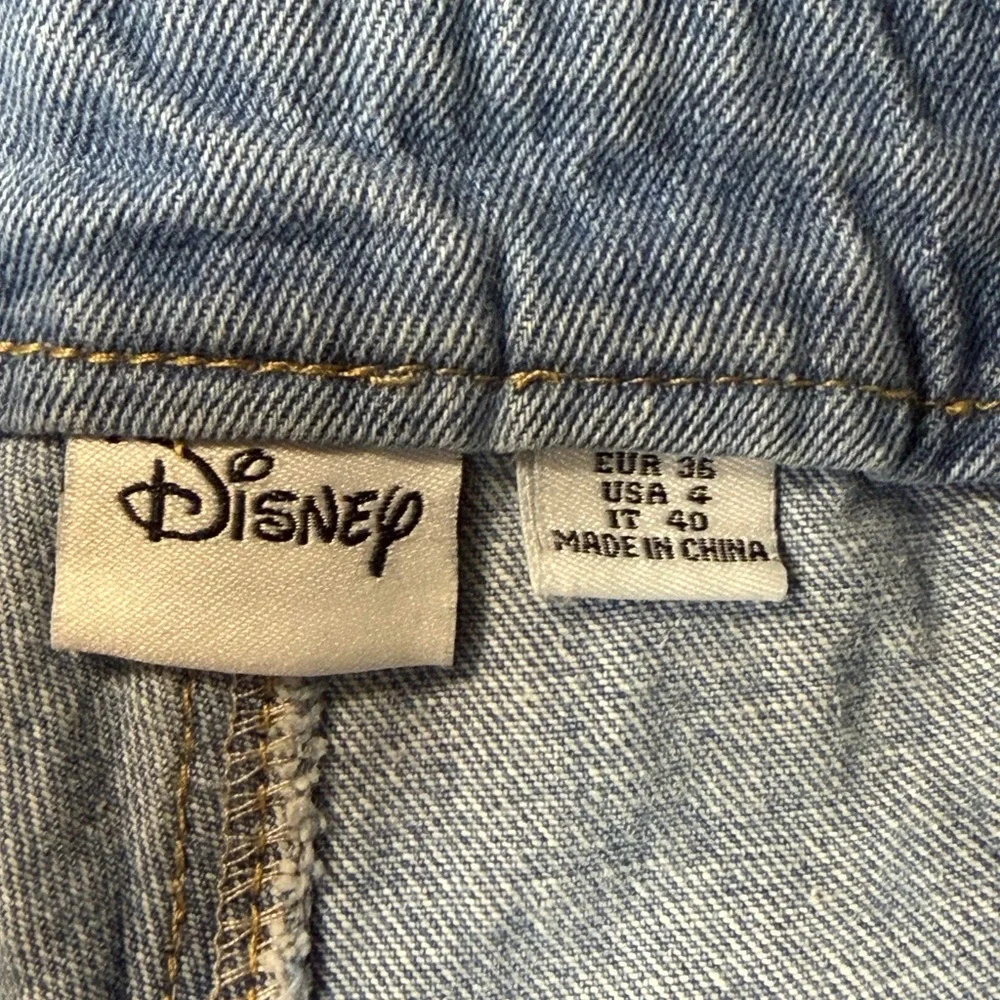 Disney Women’s Blue Overalls with Mickey Mouse Sequin Patches - Picture 5 of 8
